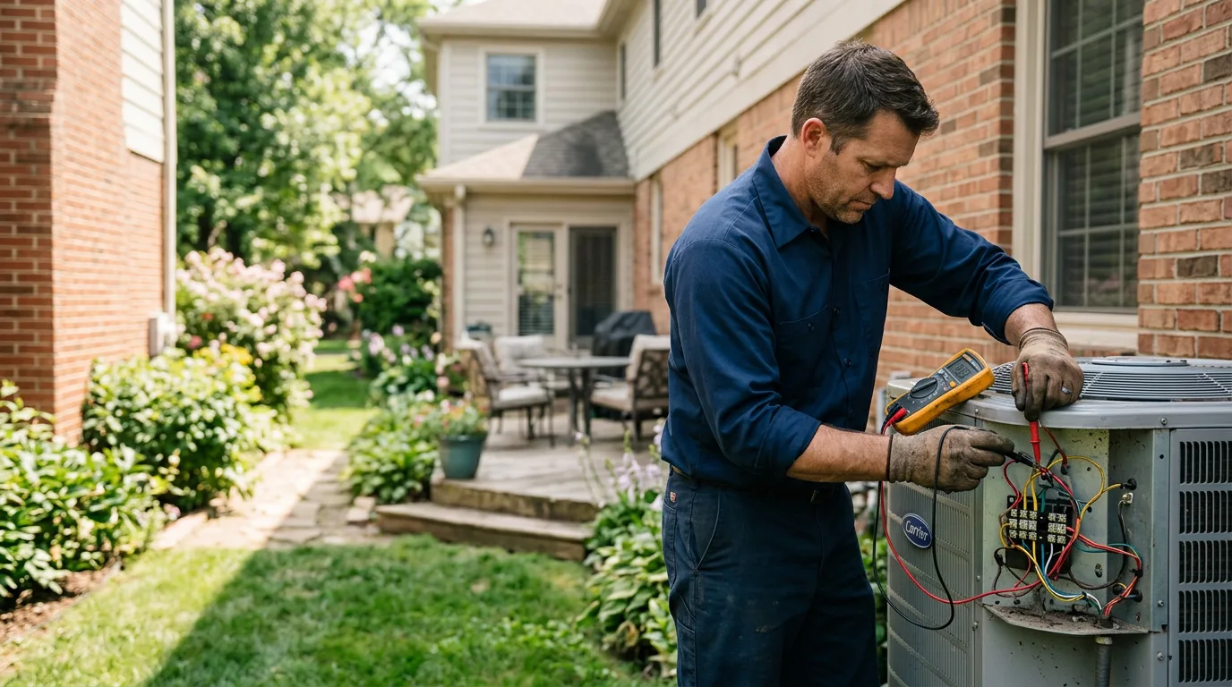 HVAC technician working near Lelia Lake, TX